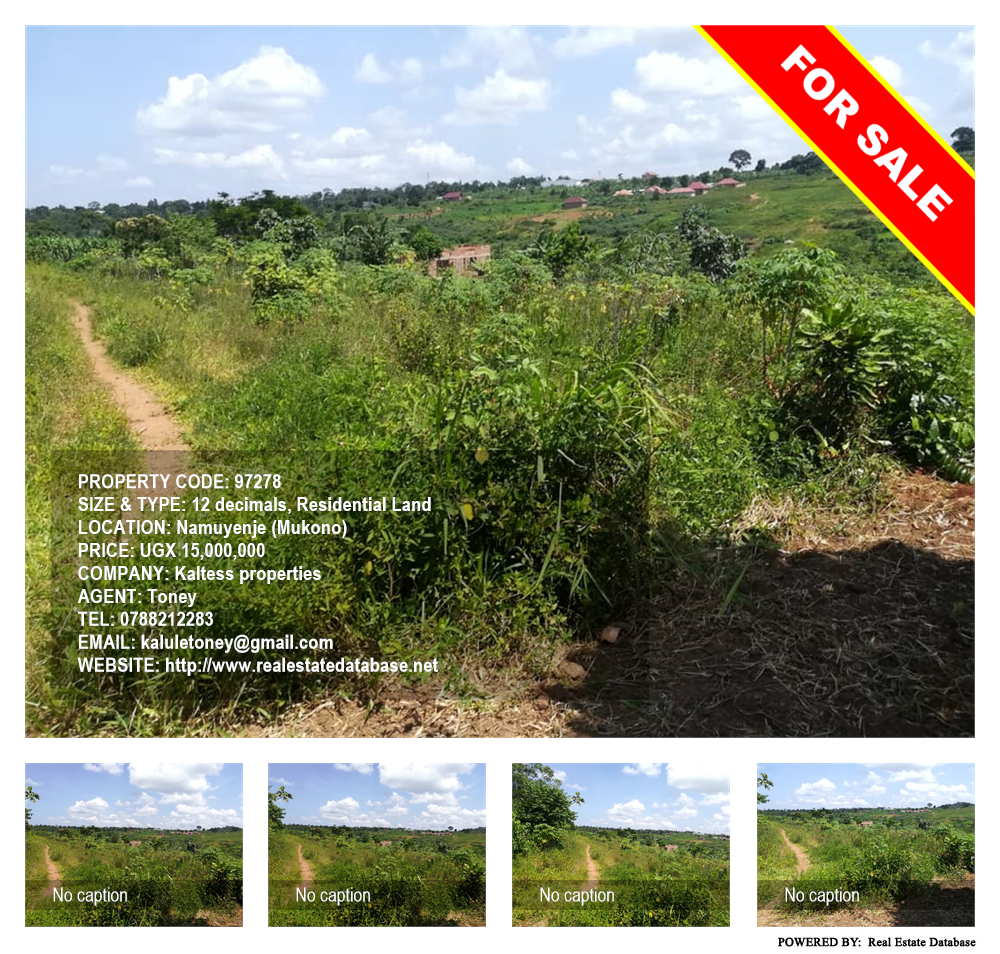Residential Land  for sale in Namuyenje Mukono Uganda, code: 97278