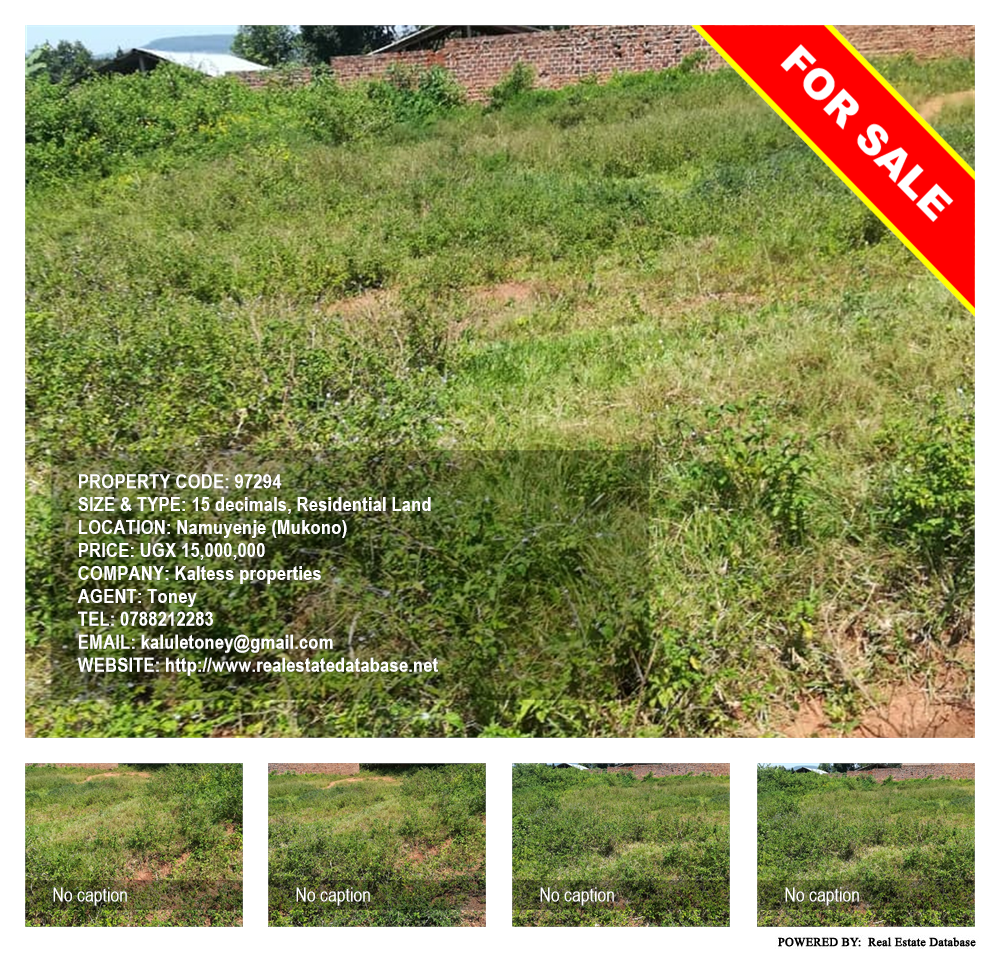 Residential Land  for sale in Namuyenje Mukono Uganda, code: 97294