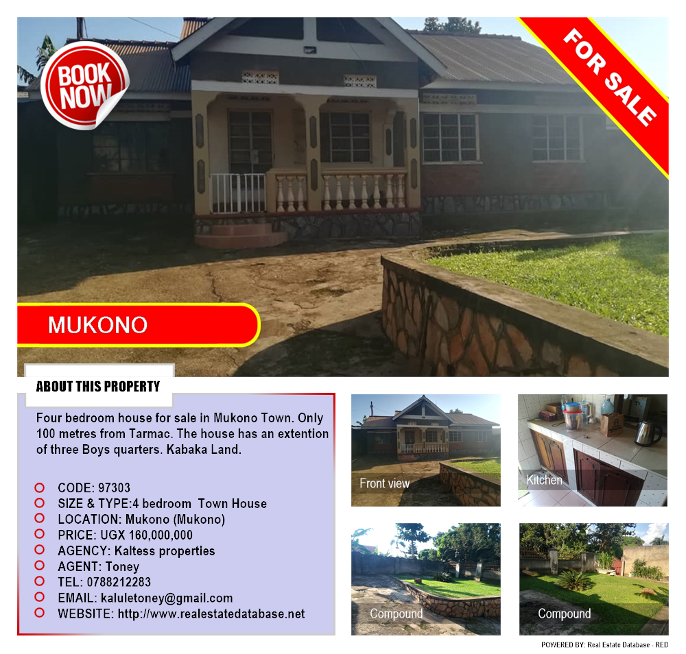 4 bedroom Town House  for sale in Mukono Mukono Uganda, code: 97303