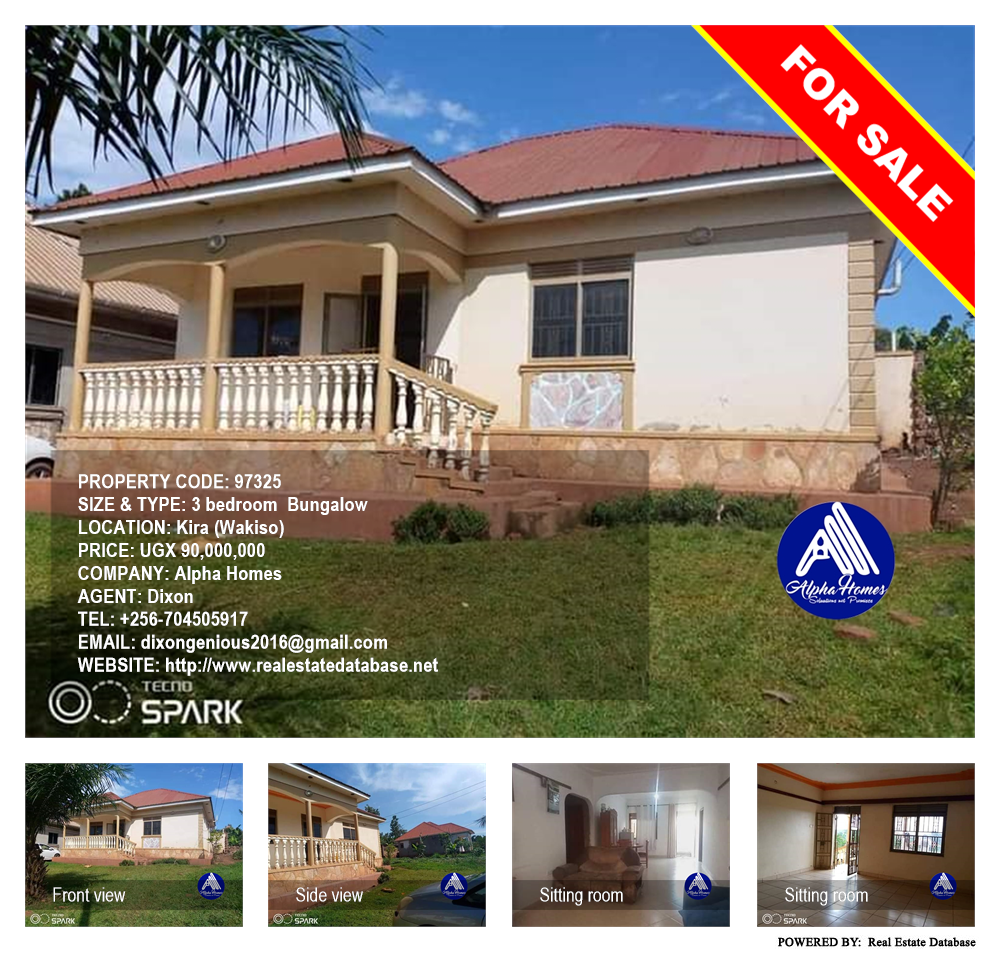 3 bedroom Bungalow  for sale in Kira Wakiso Uganda, code: 97325