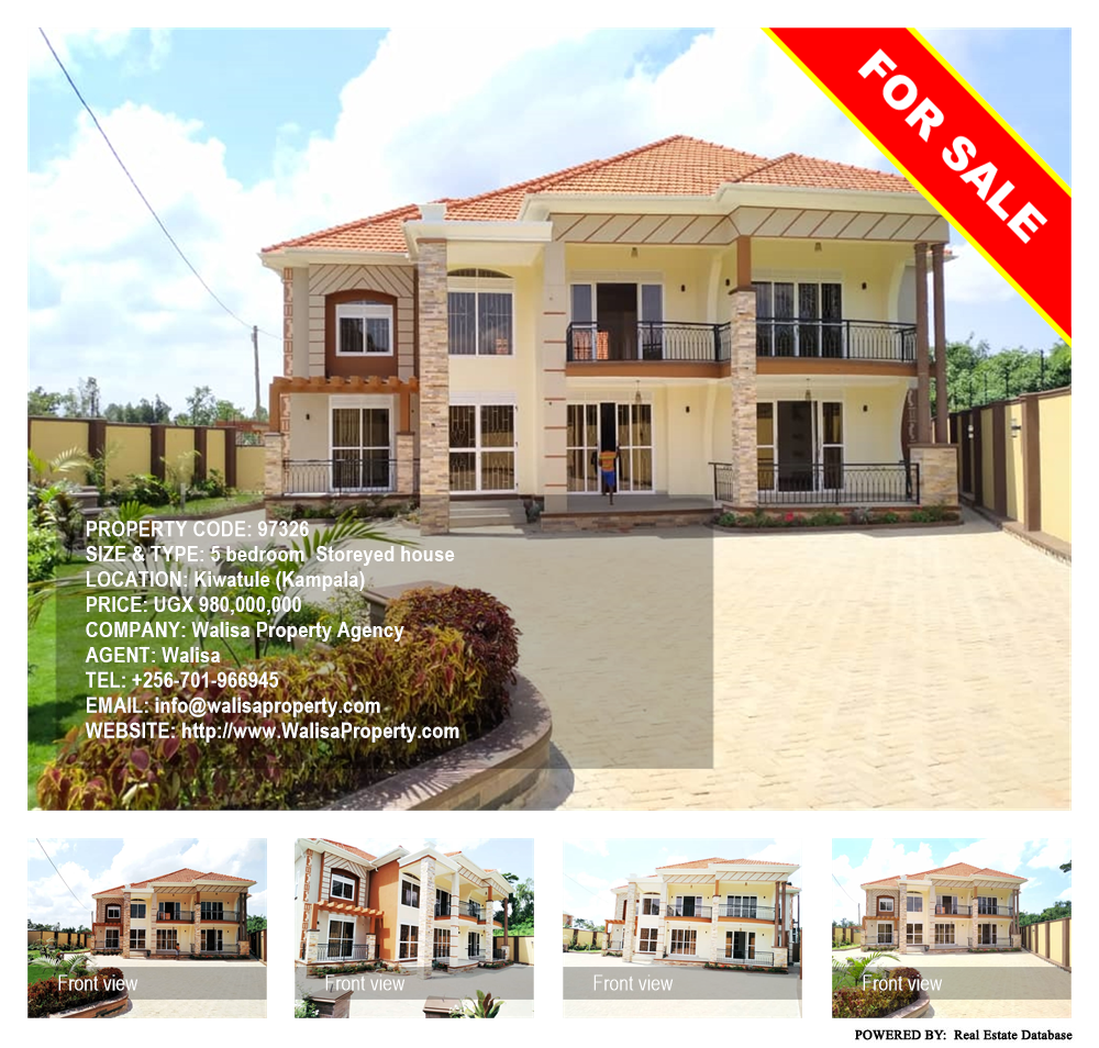 5 bedroom Storeyed house  for sale in Kiwaatule Kampala Uganda, code: 97326