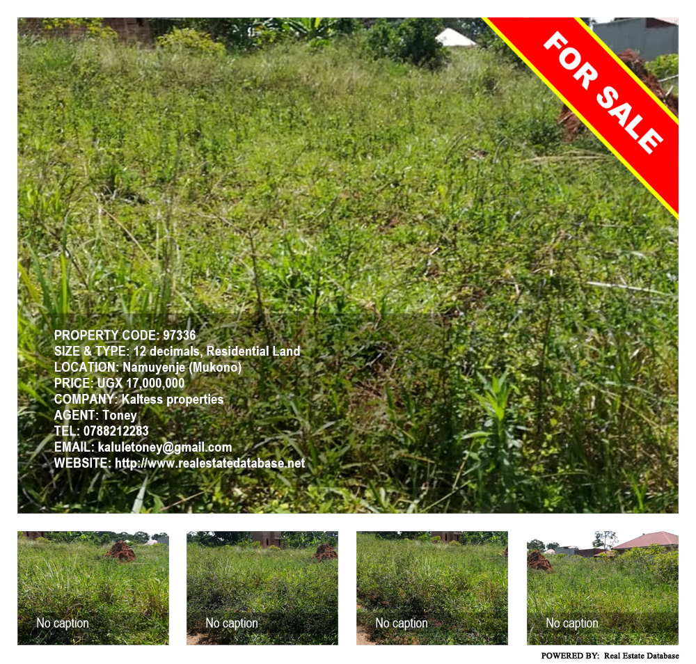 Residential Land  for sale in Namuyenje Mukono Uganda, code: 97336
