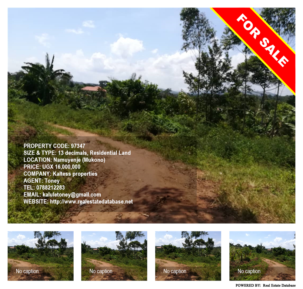 Residential Land  for sale in Namuyenje Mukono Uganda, code: 97347