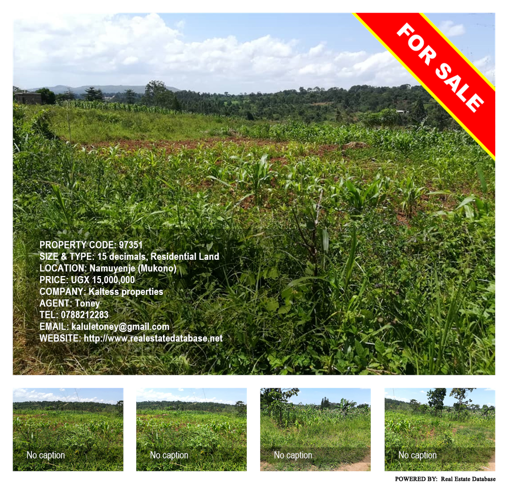 Residential Land  for sale in Namuyenje Mukono Uganda, code: 97351