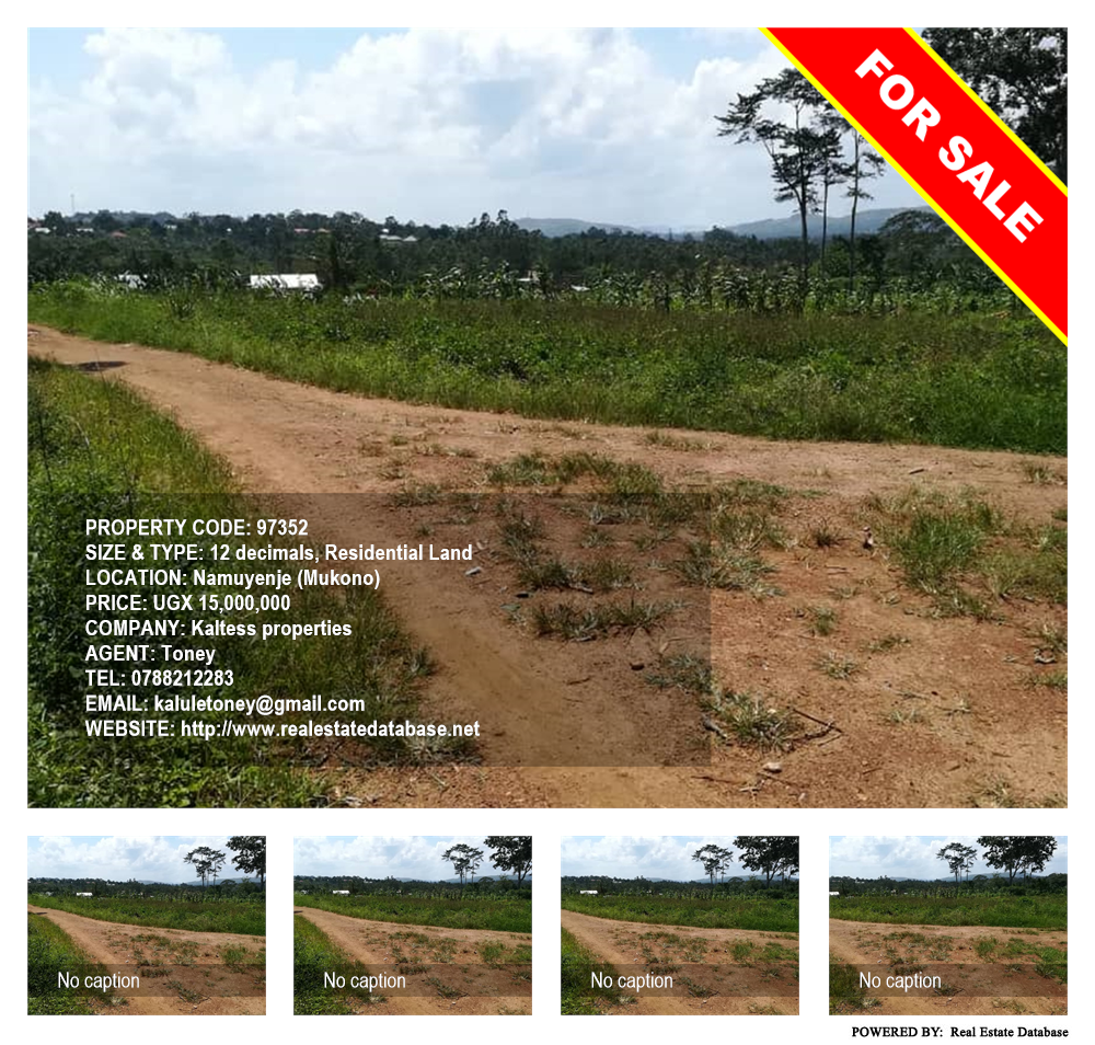 Residential Land  for sale in Namuyenje Mukono Uganda, code: 97352