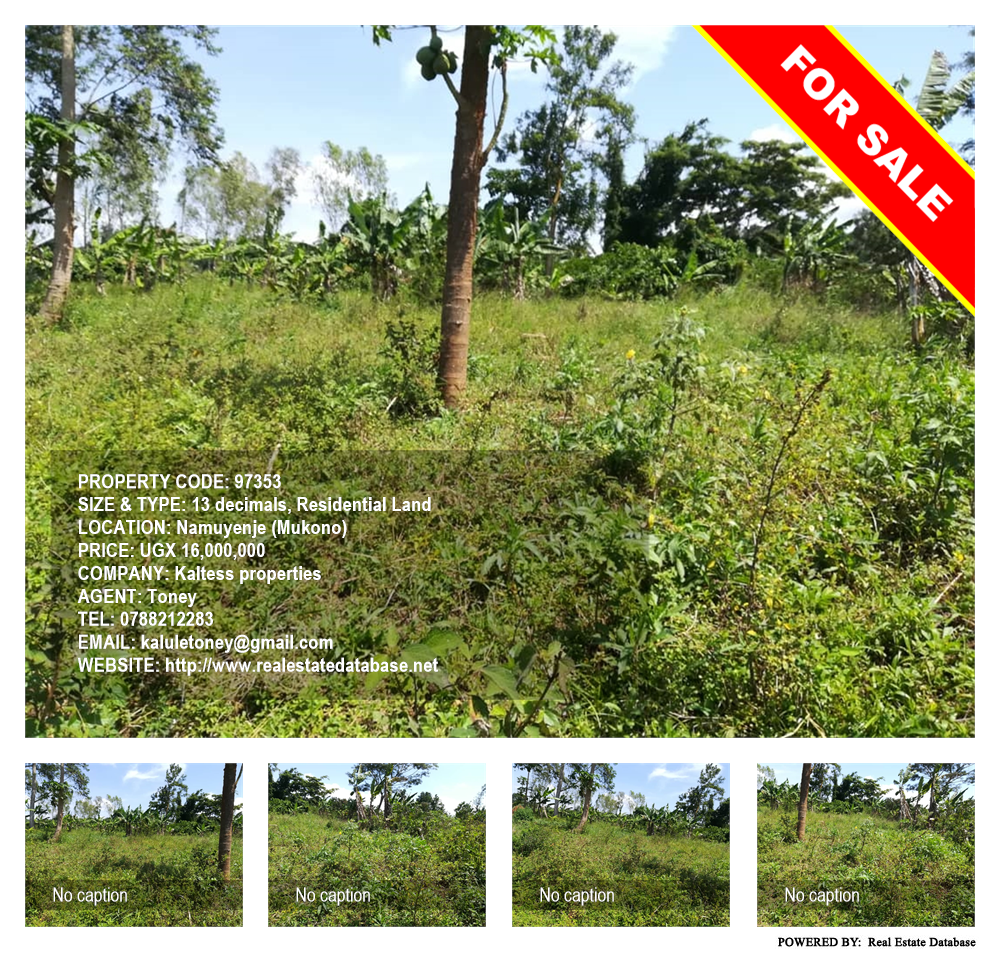 Residential Land  for sale in Namuyenje Mukono Uganda, code: 97353
