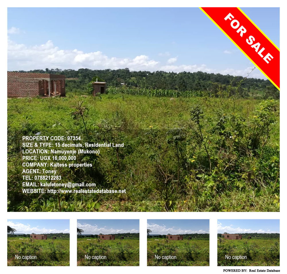 Residential Land  for sale in Namuyenje Mukono Uganda, code: 97354