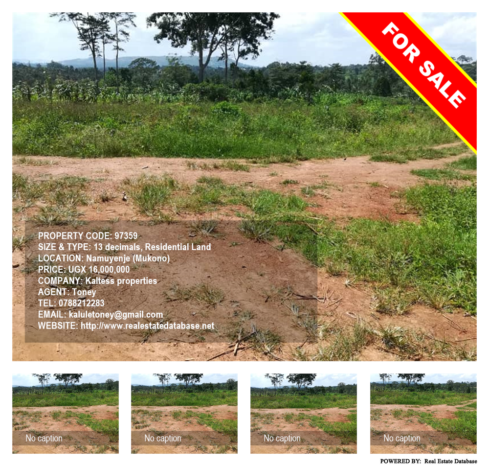 Residential Land  for sale in Namuyenje Mukono Uganda, code: 97359