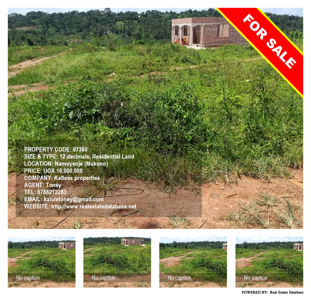 Residential Land  for sale in Namuyenje Mukono Uganda, code: 97360