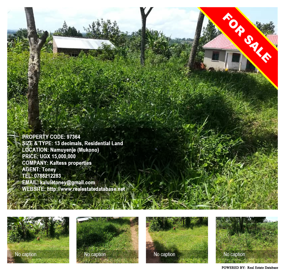 Residential Land  for sale in Namuyenje Mukono Uganda, code: 97364