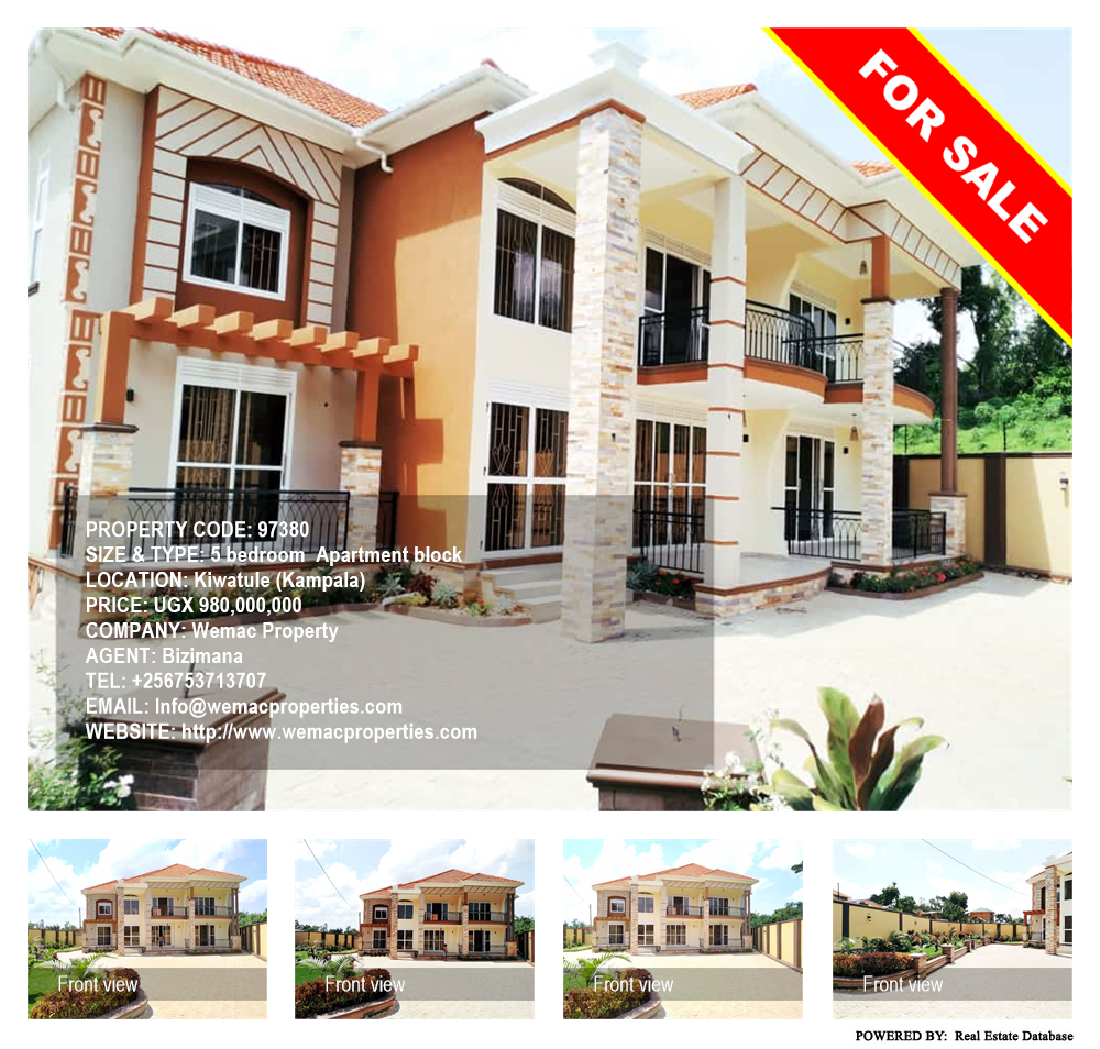 5 bedroom Apartment block  for sale in Kiwaatule Kampala Uganda, code: 97380