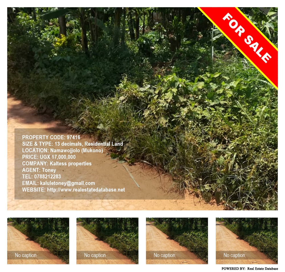 Residential Land  for sale in Namawojjolo Mukono Uganda, code: 97416
