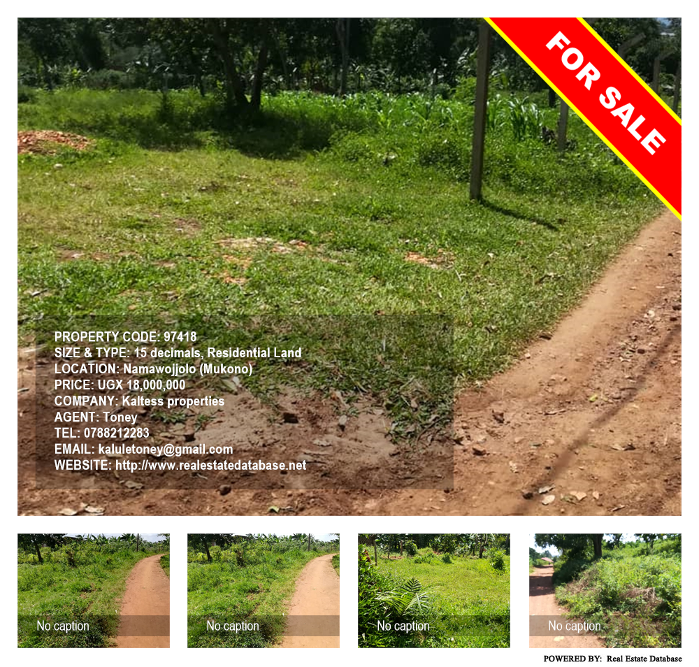 Residential Land  for sale in Namawojjolo Mukono Uganda, code: 97418