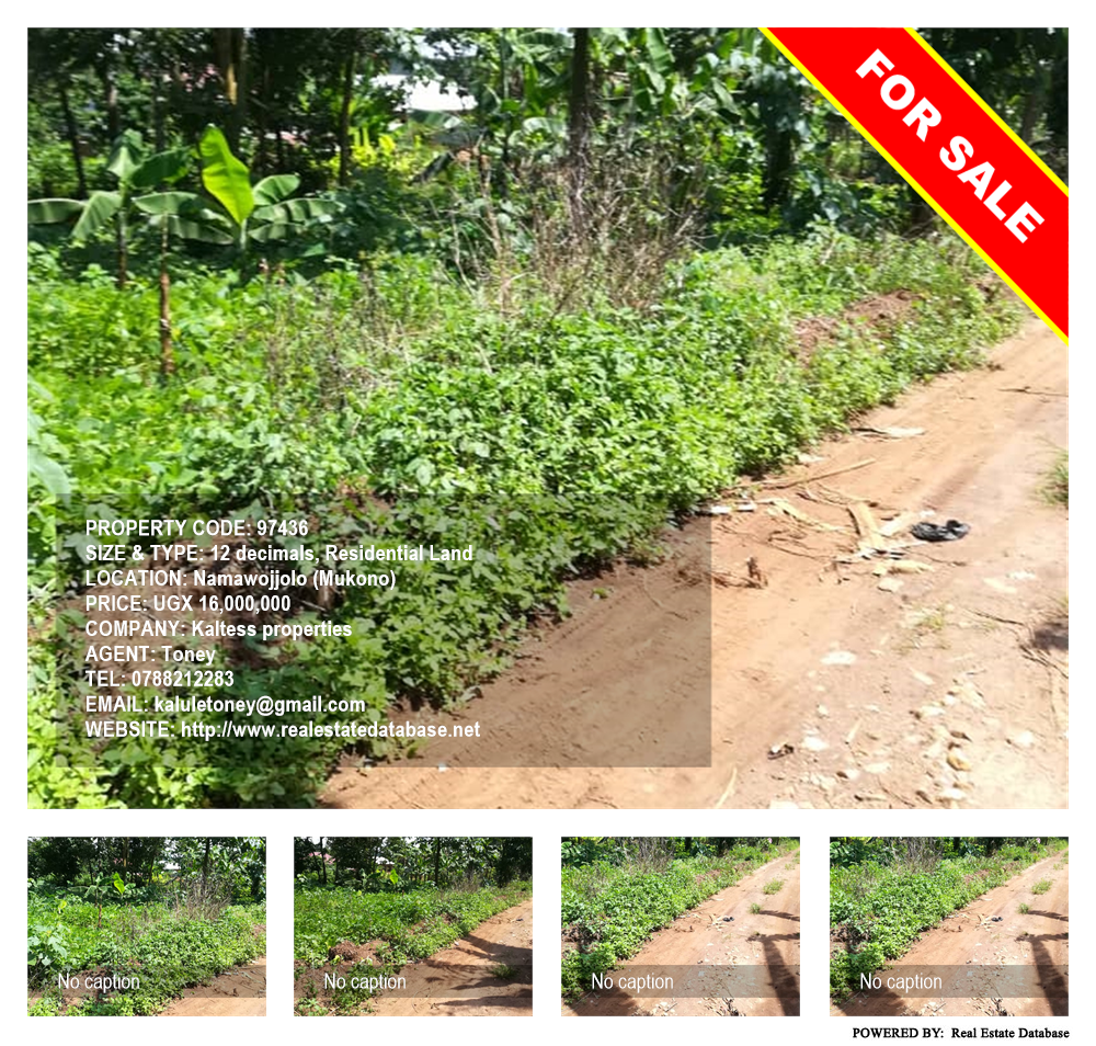 Residential Land  for sale in Namawojjolo Mukono Uganda, code: 97436