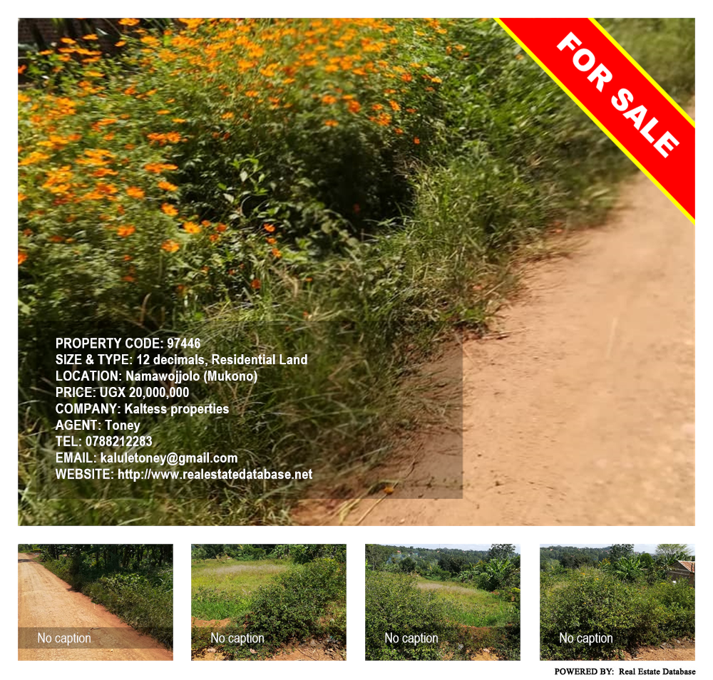 Residential Land  for sale in Namawojjolo Mukono Uganda, code: 97446