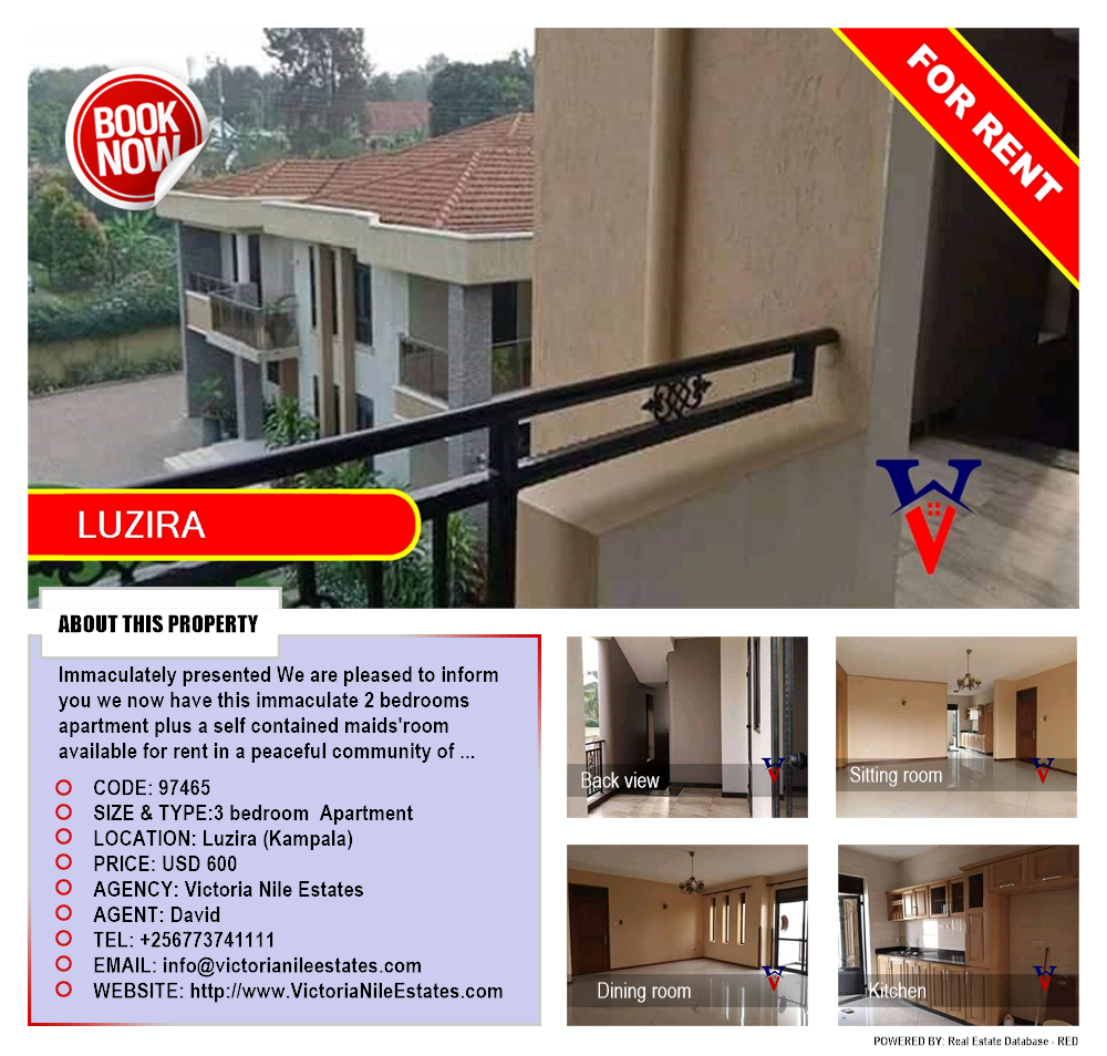 3 bedroom Apartment  for rent in Luzira Kampala Uganda, code: 97465