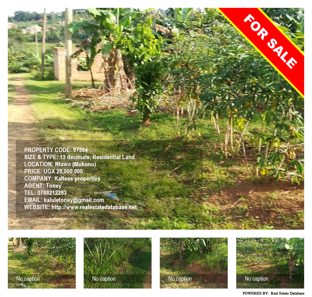 Residential Land  for sale in Ntawo Mukono Uganda, code: 97504