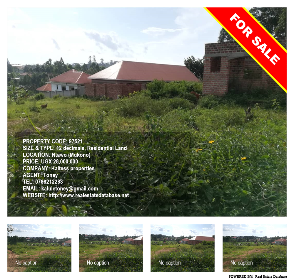 Residential Land  for sale in Ntawo Mukono Uganda, code: 97521