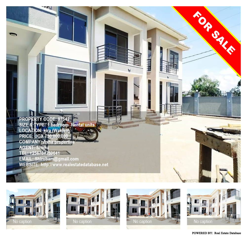 1 bedroom Rental units  for sale in Kira Wakiso Uganda, code: 97542