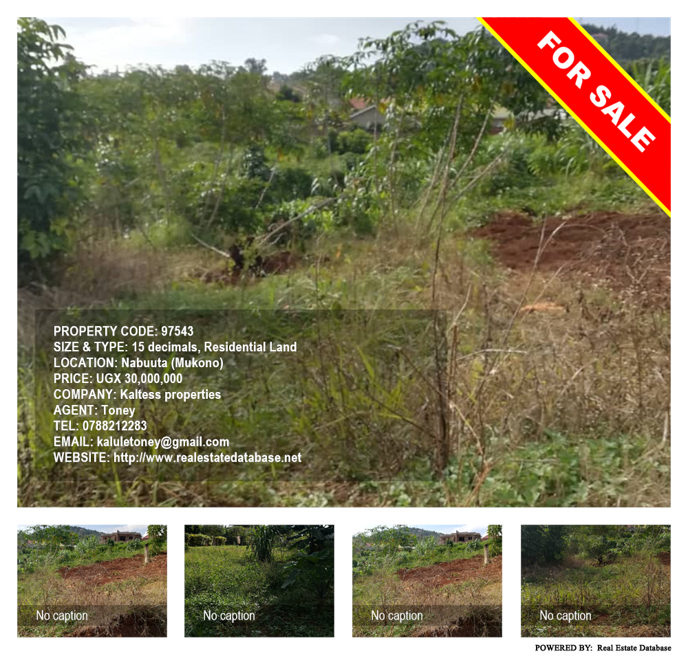 Residential Land  for sale in Nabuuta Mukono Uganda, code: 97543