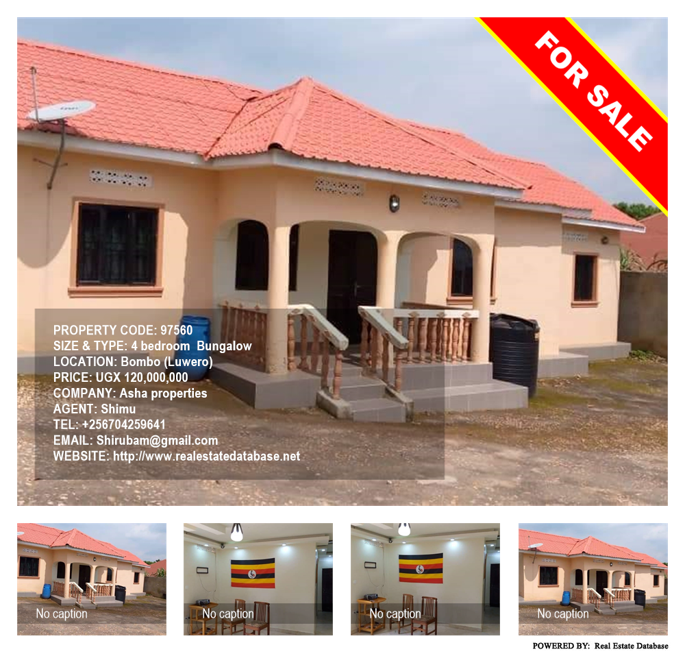 4 bedroom Bungalow  for sale in Bombo Luweero Uganda, code: 97560