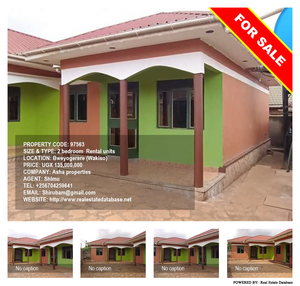 2 bedroom Rental units  for sale in Bweyogerere Wakiso Uganda, code: 97563