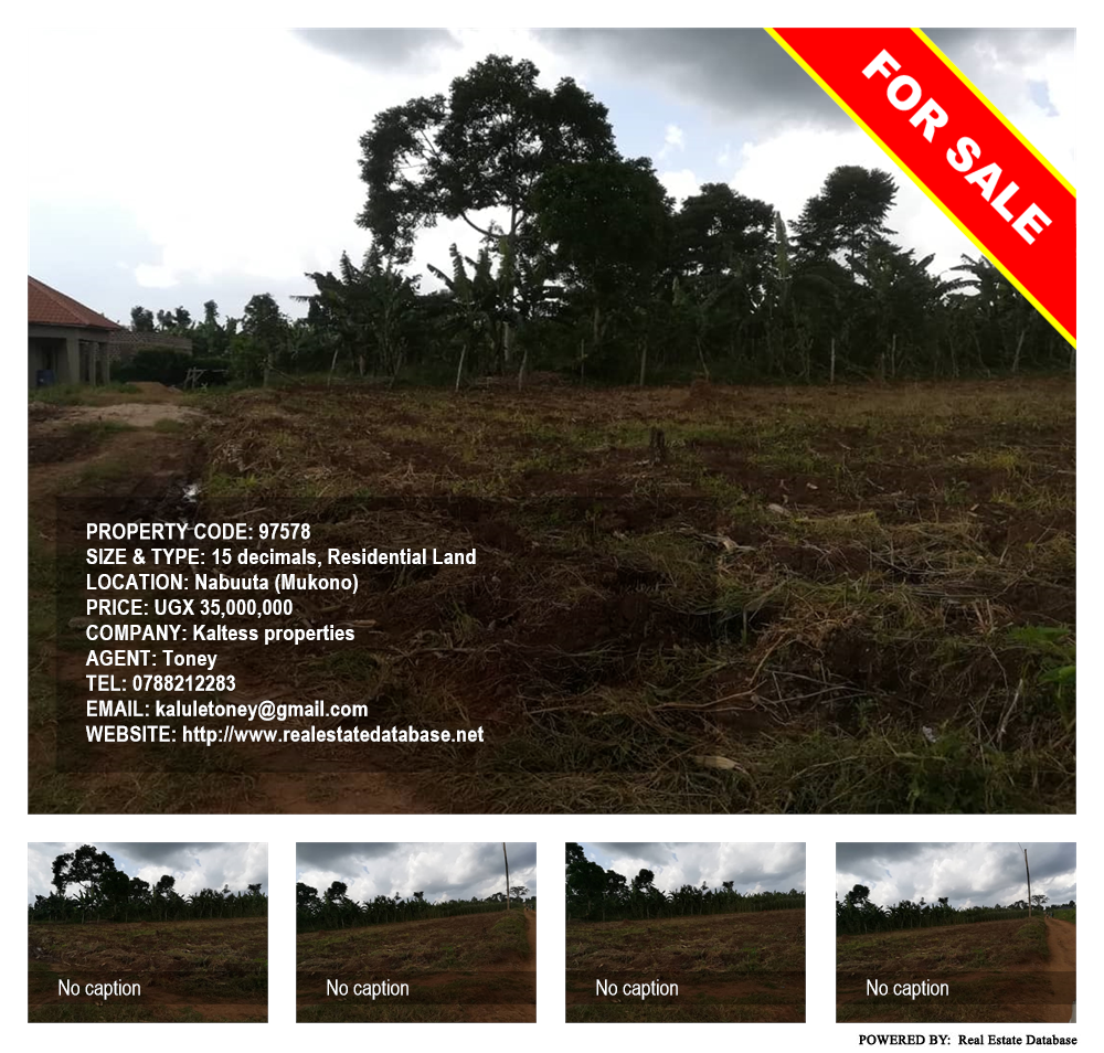 Residential Land  for sale in Nabuuta Mukono Uganda, code: 97578