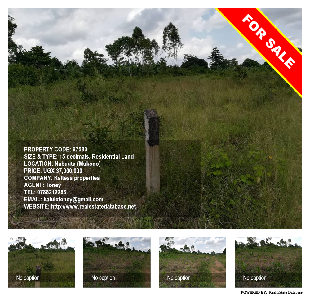 Residential Land  for sale in Nabuuta Mukono Uganda, code: 97583