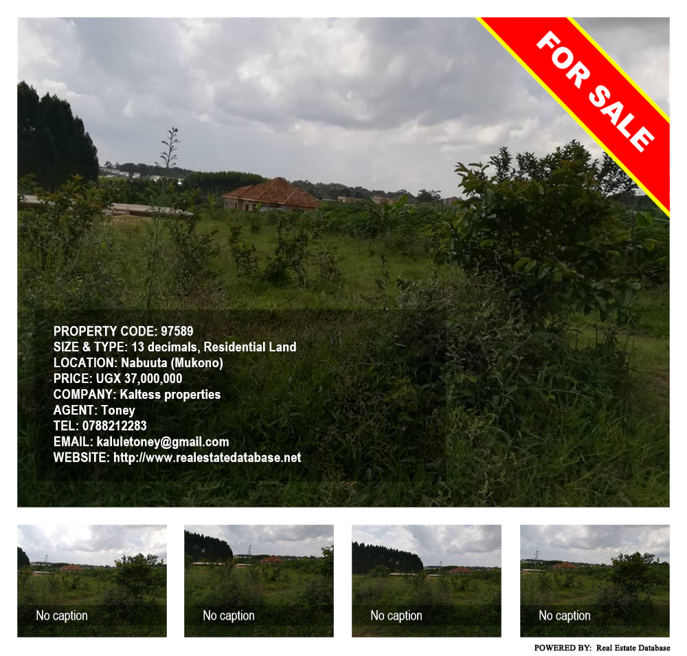 Residential Land  for sale in Nabuuta Mukono Uganda, code: 97589
