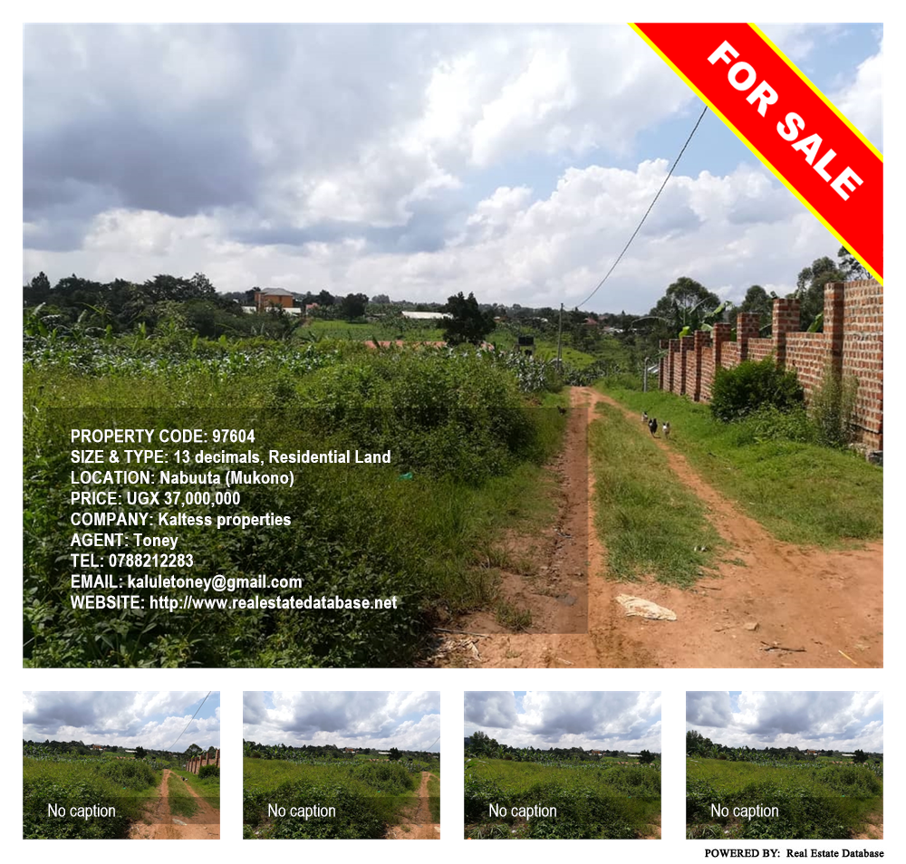 Residential Land  for sale in Nabuuta Mukono Uganda, code: 97604