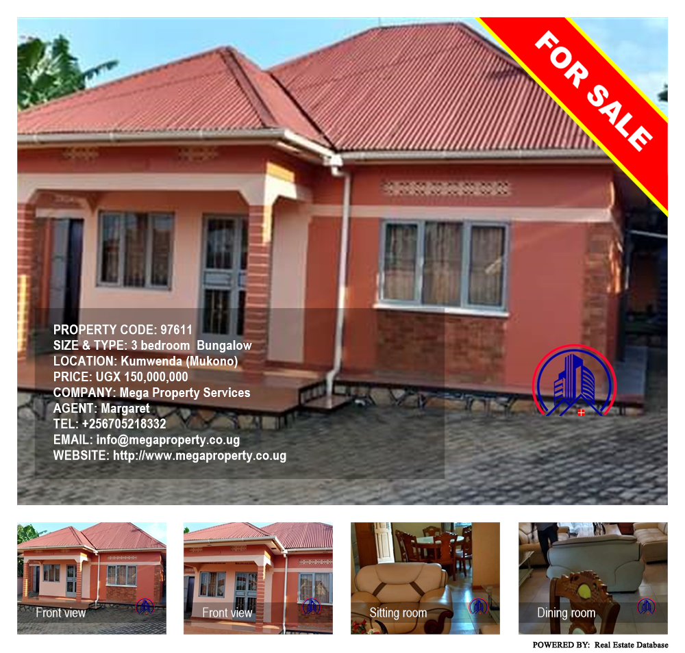 3 bedroom Bungalow  for sale in Kumwenda Mukono Uganda, code: 97611