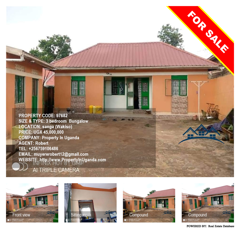 3 bedroom Bungalow  for sale in Ssanga Wakiso Uganda, code: 97682
