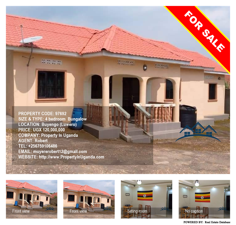 4 bedroom Bungalow  for sale in Buyengo Luweero Uganda, code: 97692