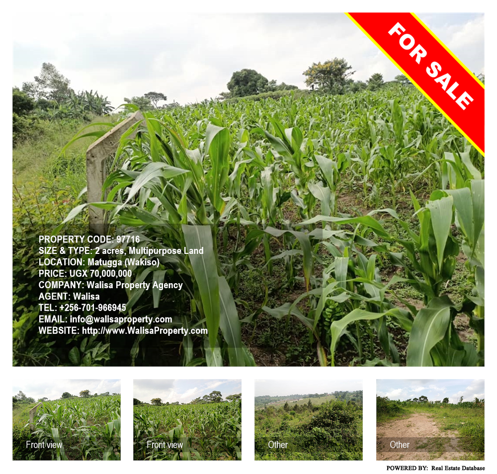 Multipurpose Land  for sale in Matugga Wakiso Uganda, code: 97716
