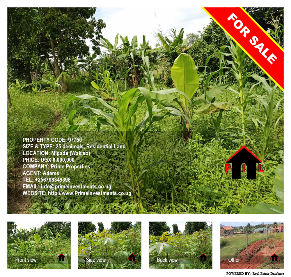 Residential Land  for sale in Migade Wakiso Uganda, code: 97750