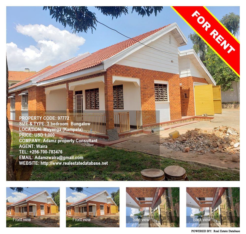 3 bedroom Bungalow  for rent in Muyenga Kampala Uganda, code: 97772