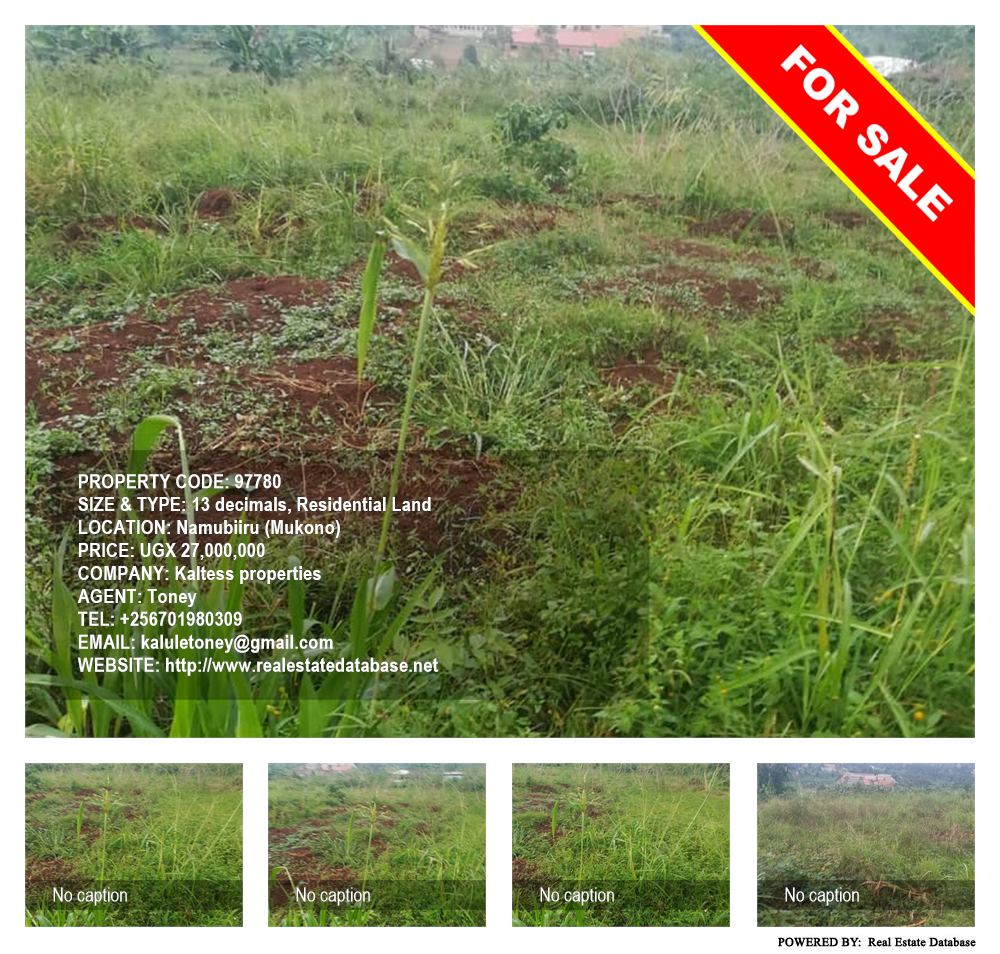 Residential Land  for sale in Namubiru Mukono Uganda, code: 97780