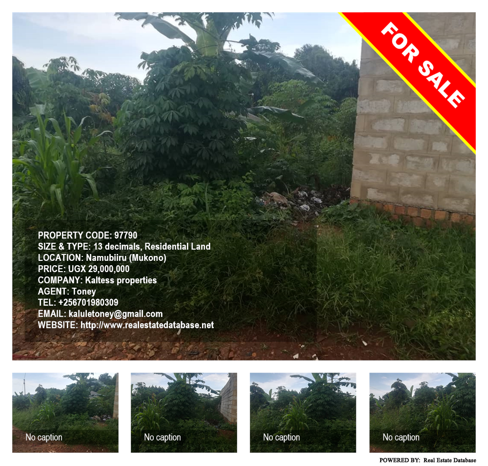 Residential Land  for sale in Namubiru Mukono Uganda, code: 97790