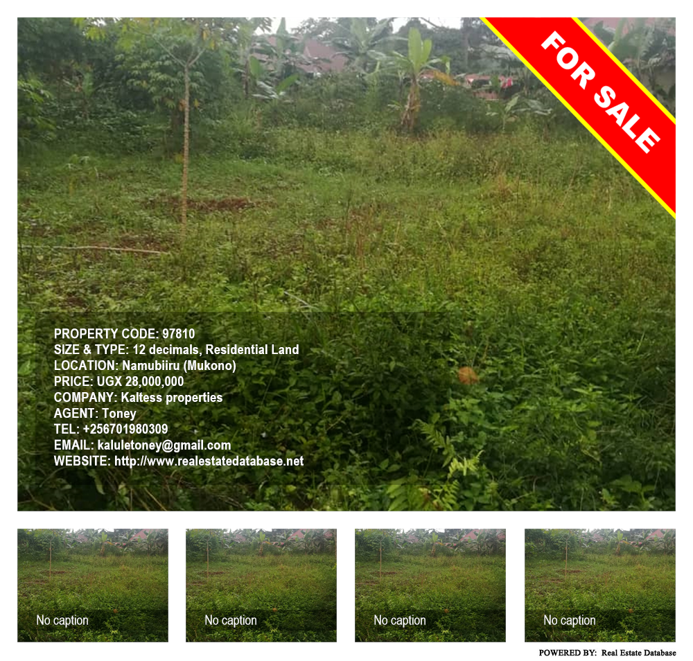 Residential Land  for sale in Namubiru Mukono Uganda, code: 97810