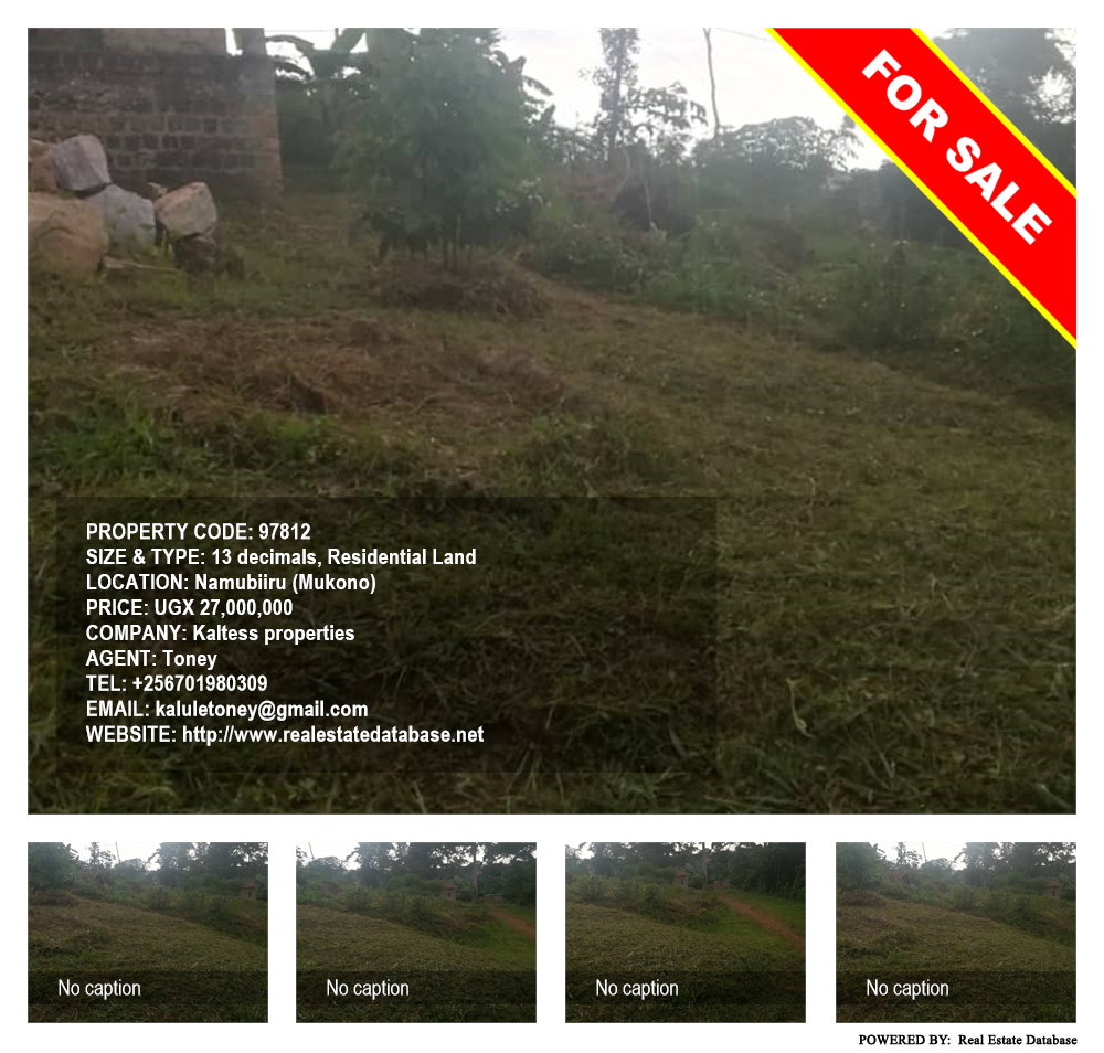 Residential Land  for sale in Namubiru Mukono Uganda, code: 97812
