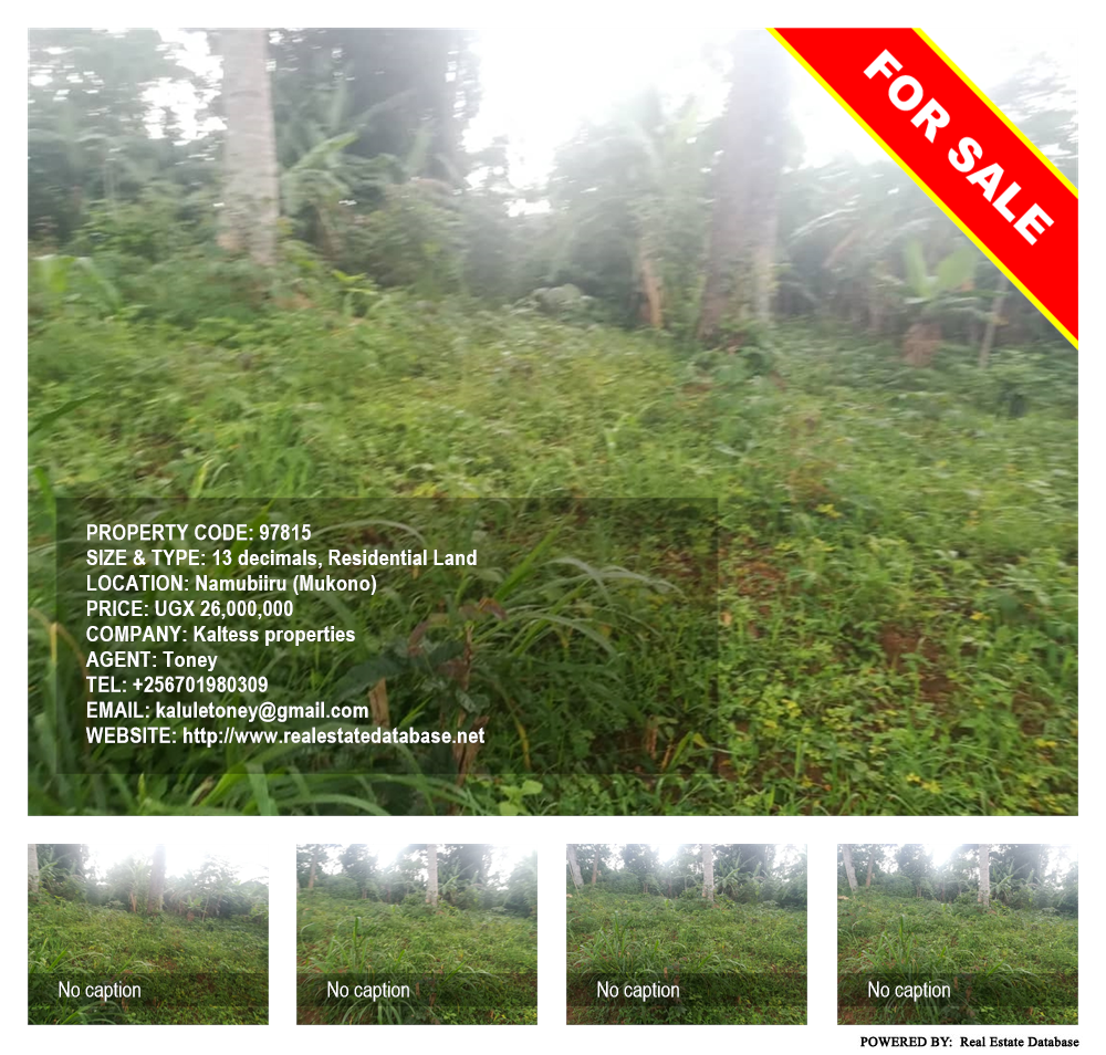 Residential Land  for sale in Namubiru Mukono Uganda, code: 97815