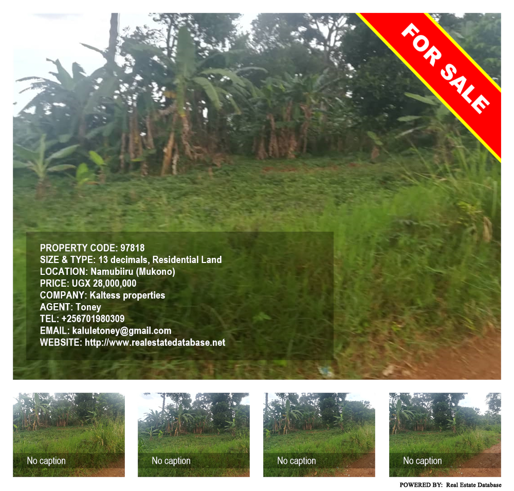 Residential Land  for sale in Namubiru Mukono Uganda, code: 97818