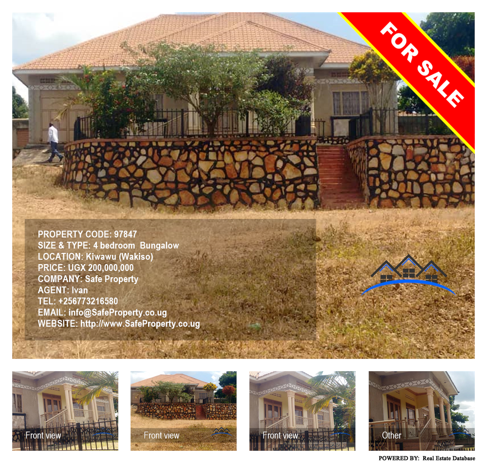 4 bedroom Bungalow  for sale in Kiwawu Wakiso Uganda, code: 97847