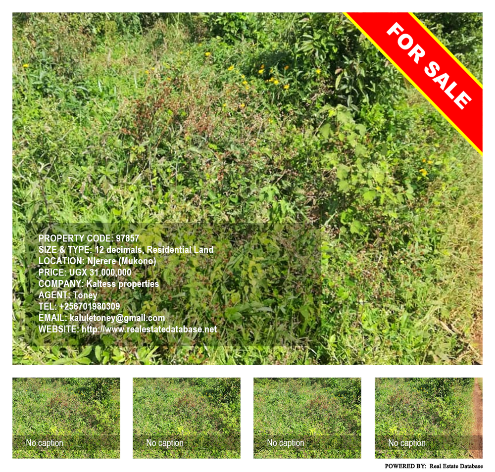 Residential Land  for sale in Njerere Mukono Uganda, code: 97857