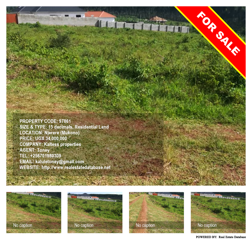 Residential Land  for sale in Njerere Mukono Uganda, code: 97861