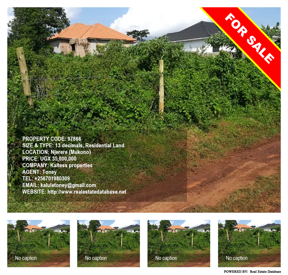 Residential Land  for sale in Njerere Mukono Uganda, code: 97866