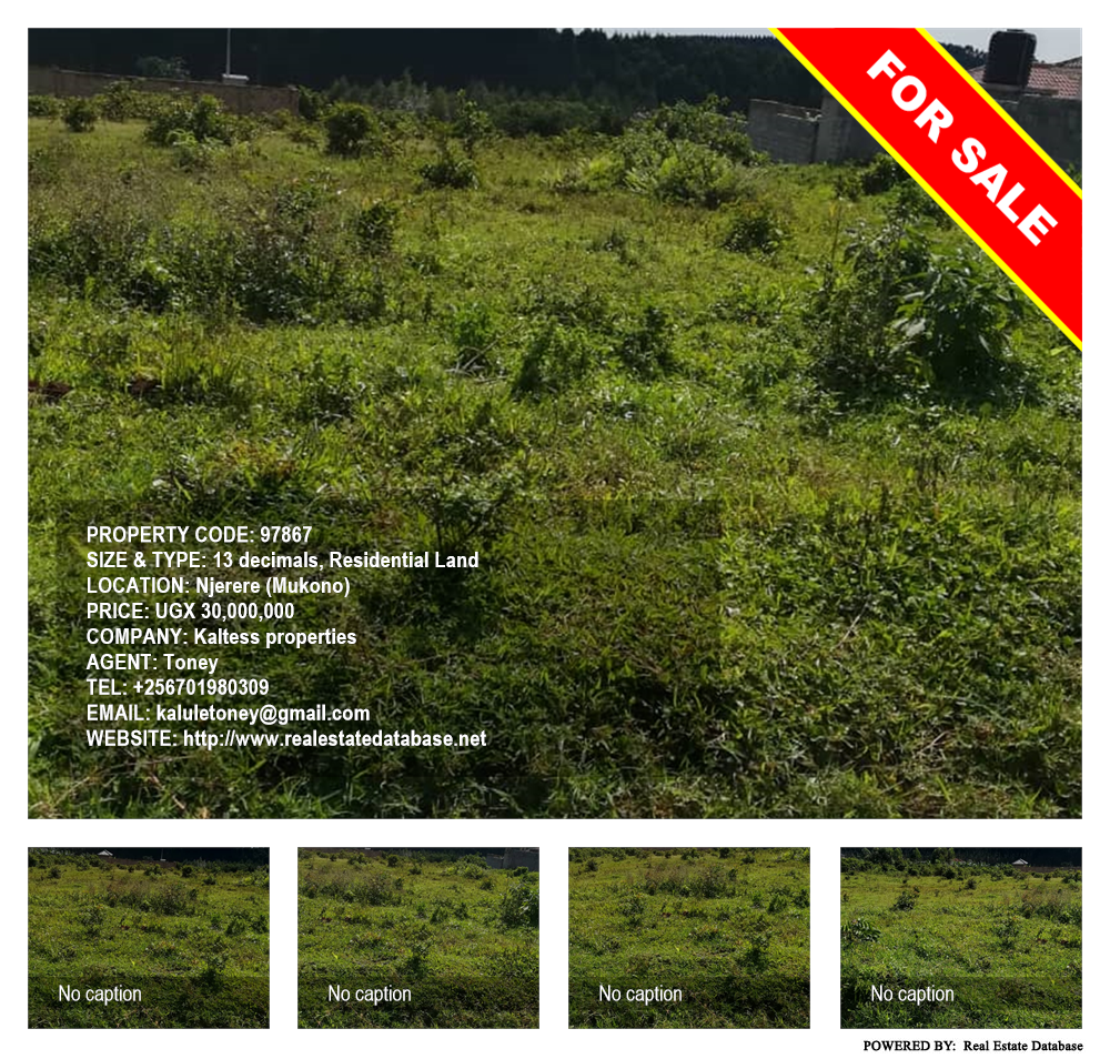 Residential Land  for sale in Njerere Mukono Uganda, code: 97867