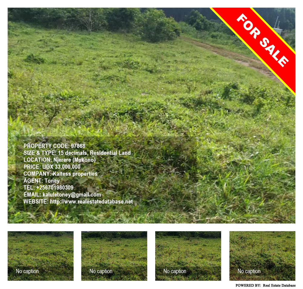 Residential Land  for sale in Njerere Mukono Uganda, code: 97868