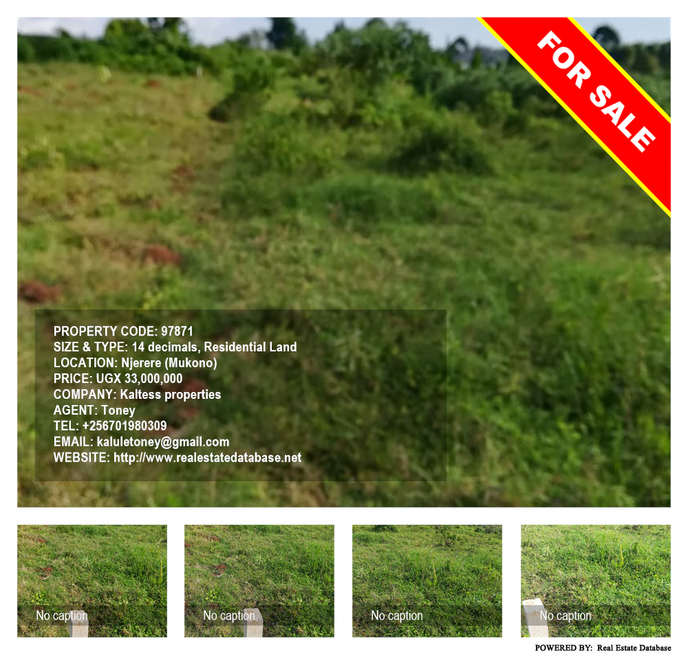 Residential Land  for sale in Njerere Mukono Uganda, code: 97871