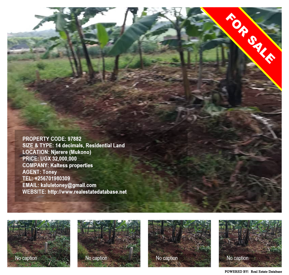 Residential Land  for sale in Njerere Mukono Uganda, code: 97882